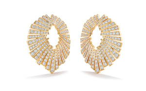 2.92ct D Flawless Diamanten Ohrringe eingefasst in 18 Karat Gelbgold