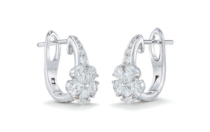 1.54ct D Flawless Diamanten Ohrringe eingefasst in 18 Karat Weissgold