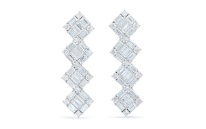 5.86ct D Flawless Diamanten Ohrringe eingefasst in 18 Karat Weissgold