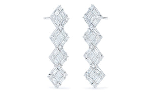 5.86ct D Flawless Diamanten Ohrringe eingefasst in 18 Karat Weissgold