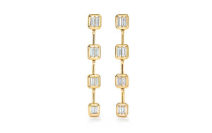 1.52ct D Flawless Diamanten Ohrringe eingefasst in 18 Karat Gelbgold