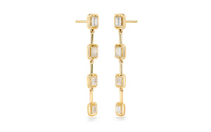 1.52ct D Flawless Diamanten Ohrringe eingefasst in 18 Karat Gelbgold