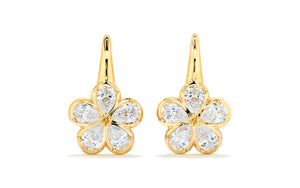 1.54ct D Flawless Diamanten Ohrringe eingefasst in 18 Karat Gelbgold