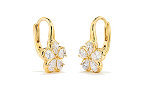 1.54ct D Flawless Diamanten Ohrringe eingefasst in 18 Karat Gelbgold