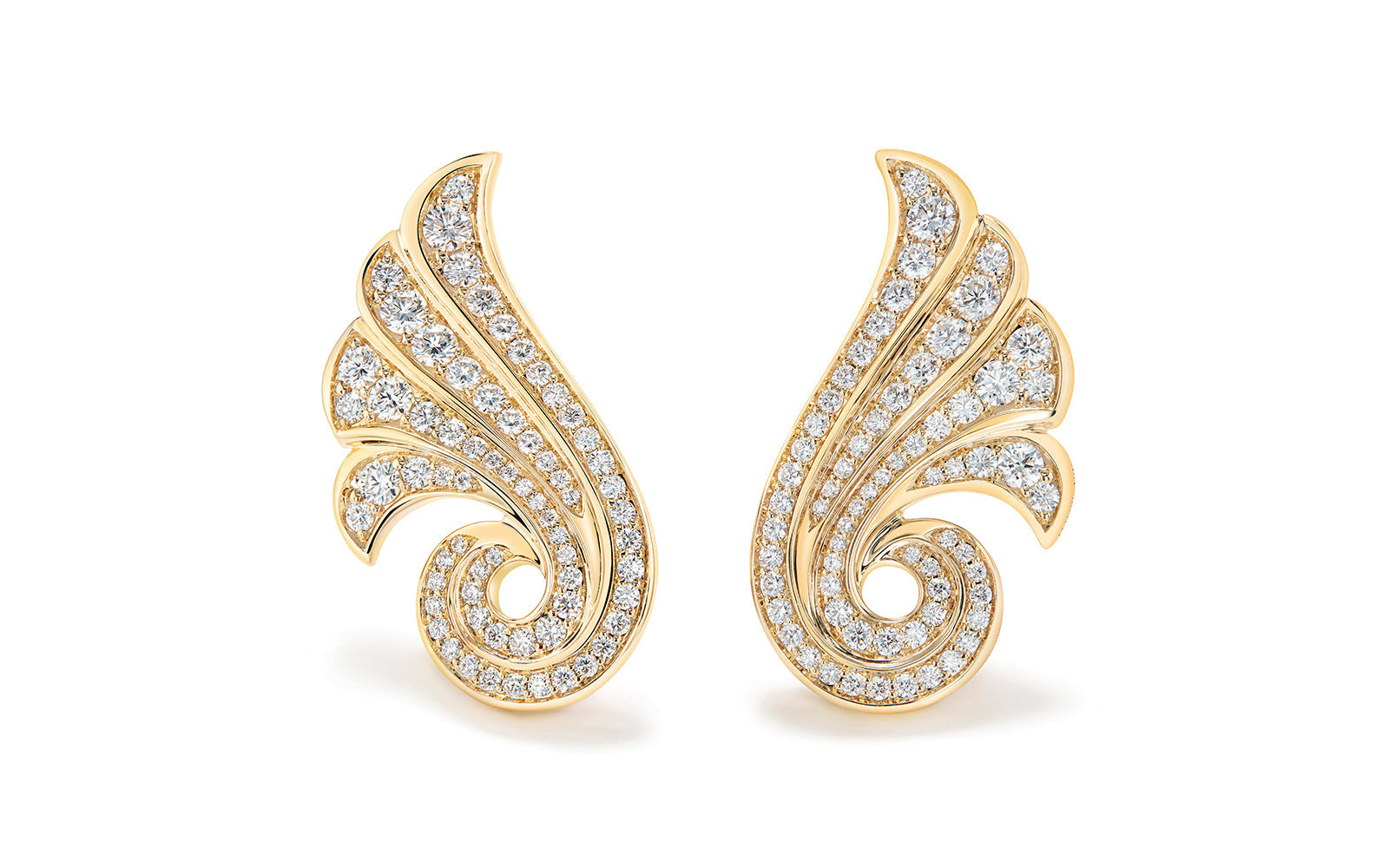 1.36ct D Flawless Diamanten Ohrringe eingefasst in 18 Karat Gelbgold