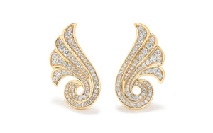 1.36ct D Flawless Diamanten Ohrringe eingefasst in 18 Karat Gelbgold