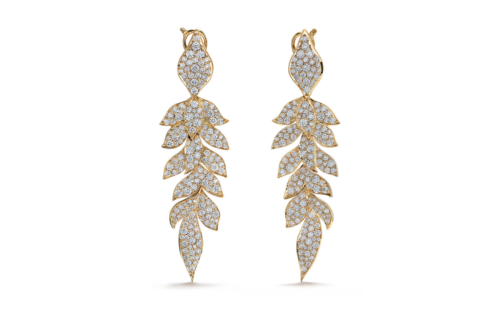 2.74ct D Flawless Diamanten Ohrringe eingefasst in 18 Karat Gelbgold