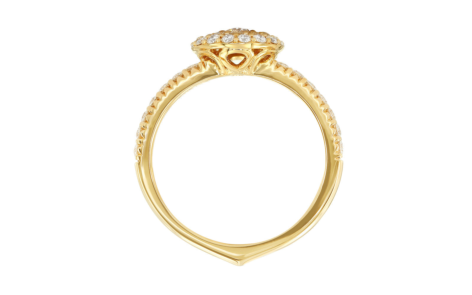 1.11ct D Flawless Diamanten Ring eingefasst in 18 Karat Gelbgold