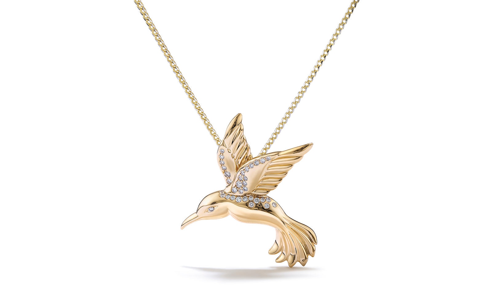 0.23ct D Flawless Diamanten Halskette eingefasst in 18 Karat Gelbgold