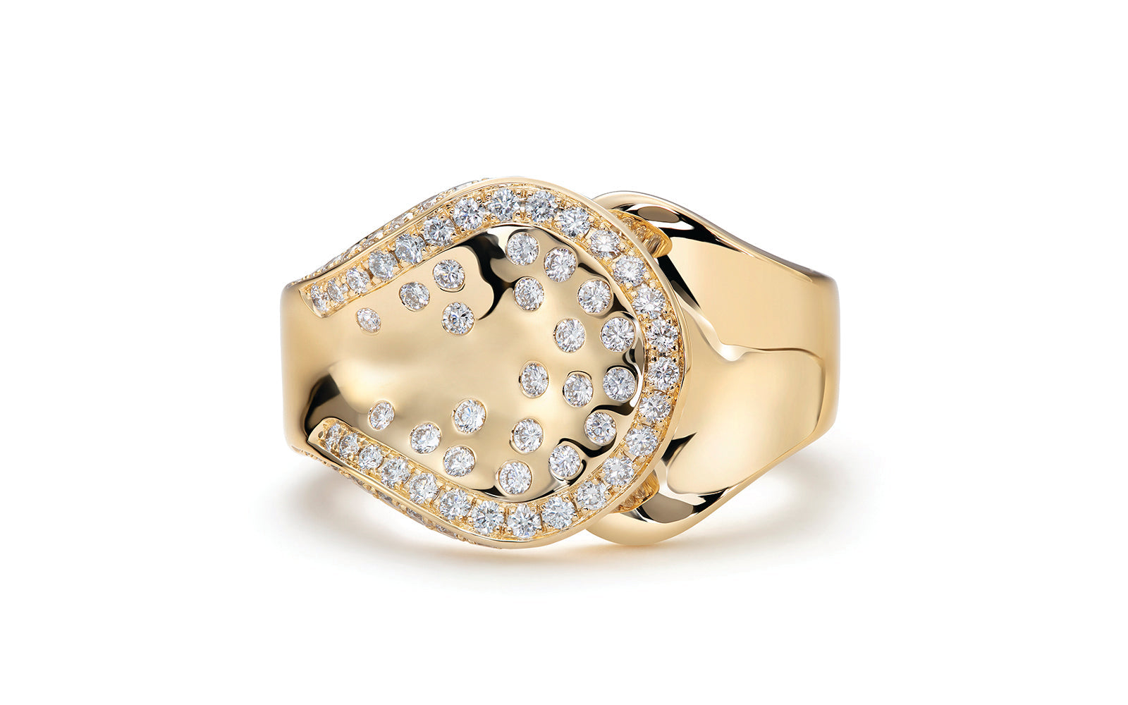 0.62ct D Flawless Diamanten Ring eingefasst in 18 Karat Gelbgold