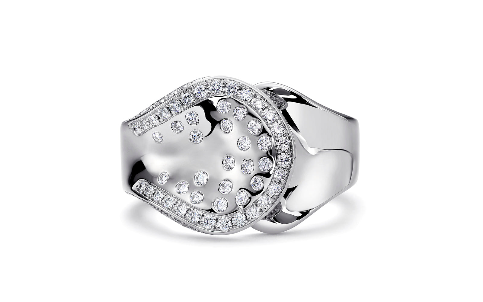 0.62ct D Flawless Diamanten Ring eingefasst in 18 Karat Weissgold
