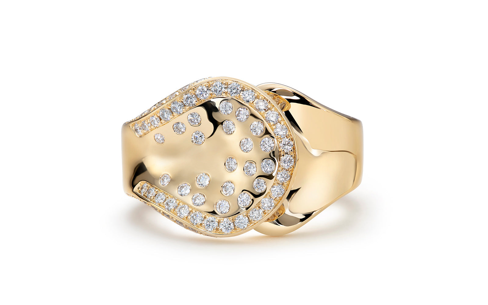 0.62ct D Flawless Diamanten Ring eingefasst in 18 Karat Gelbgold