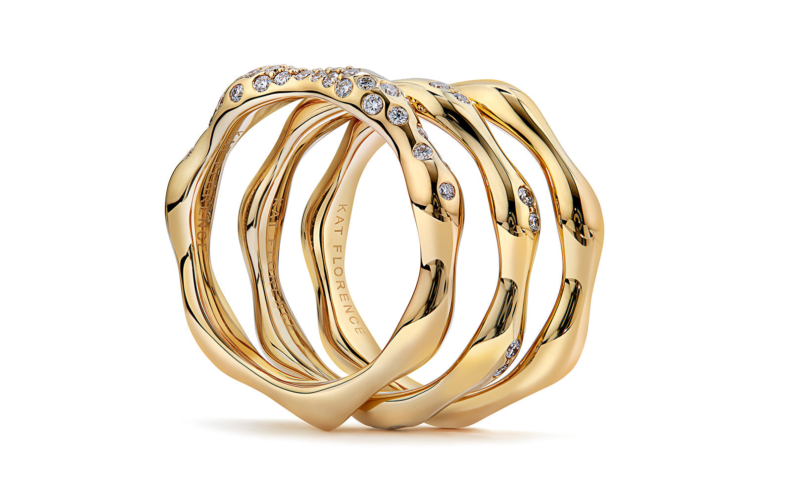 0.44ct D Flawless Diamanten Ring eingefasst in 18 Karat Gelbgold