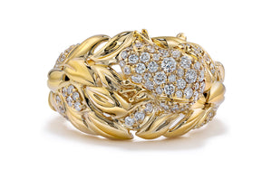 0.61ct D Flawless Diamanten Ring eingefasst in 18 Karat Gelbgold