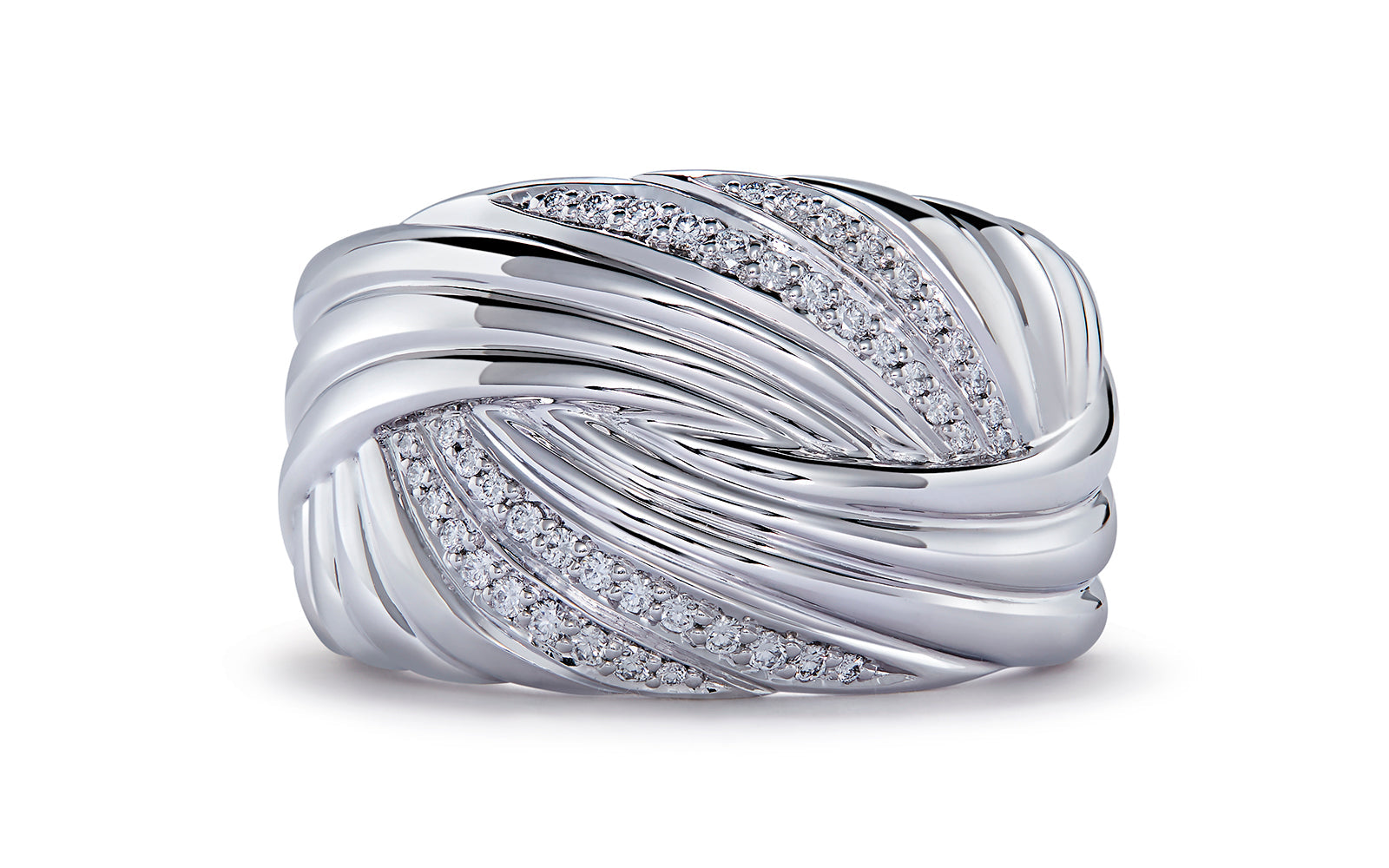 0.16ct D Flawless Diamanten Ring eingefasst in 18 Karat Weissgold