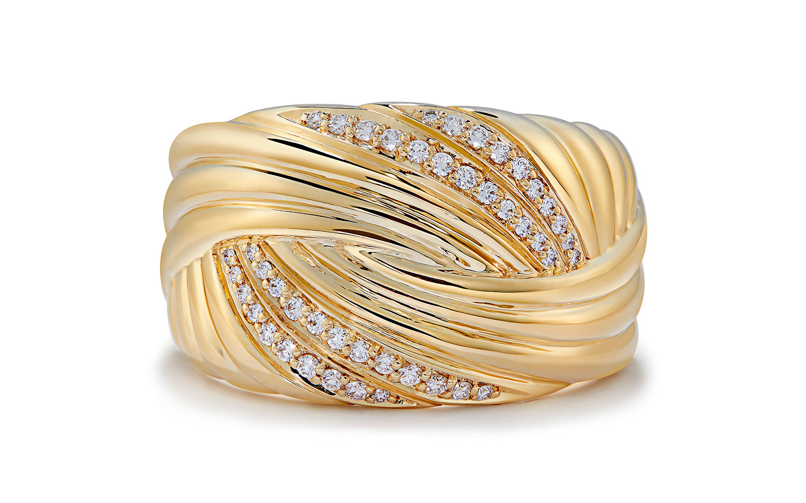 0.16ct D Flawless Diamanten Ring eingefasst in 18 Karat Gelbgold