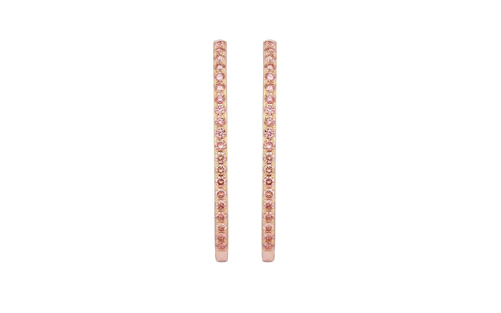 0.94ct lupenreine pinke Champagner Diamanten Ohrringe eingefasst in 18 Karat Rosegold