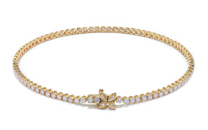 1.66ct D Flawless Diamanten Armband eingefasst in 18 Karat Gelbgold