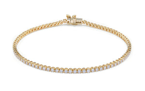 1.66ct D Flawless Diamanten Armband eingefasst in 18 Karat Gelbgold