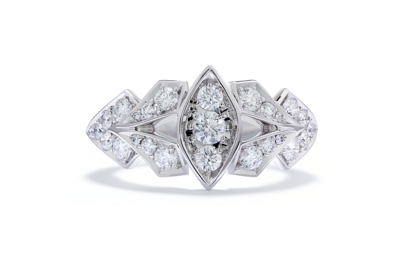 0.86ct D Flawless Diamanten Ring, eingefasst in 18 Karat Weissgold