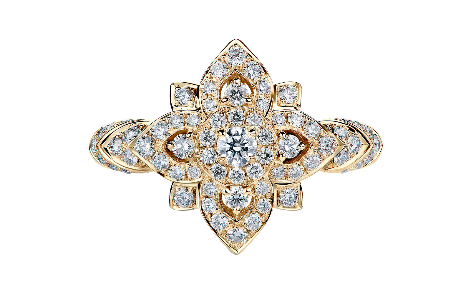 0.83ct D Flawless Diamanten Ring eingefasst in 18 Karat Gelbgold