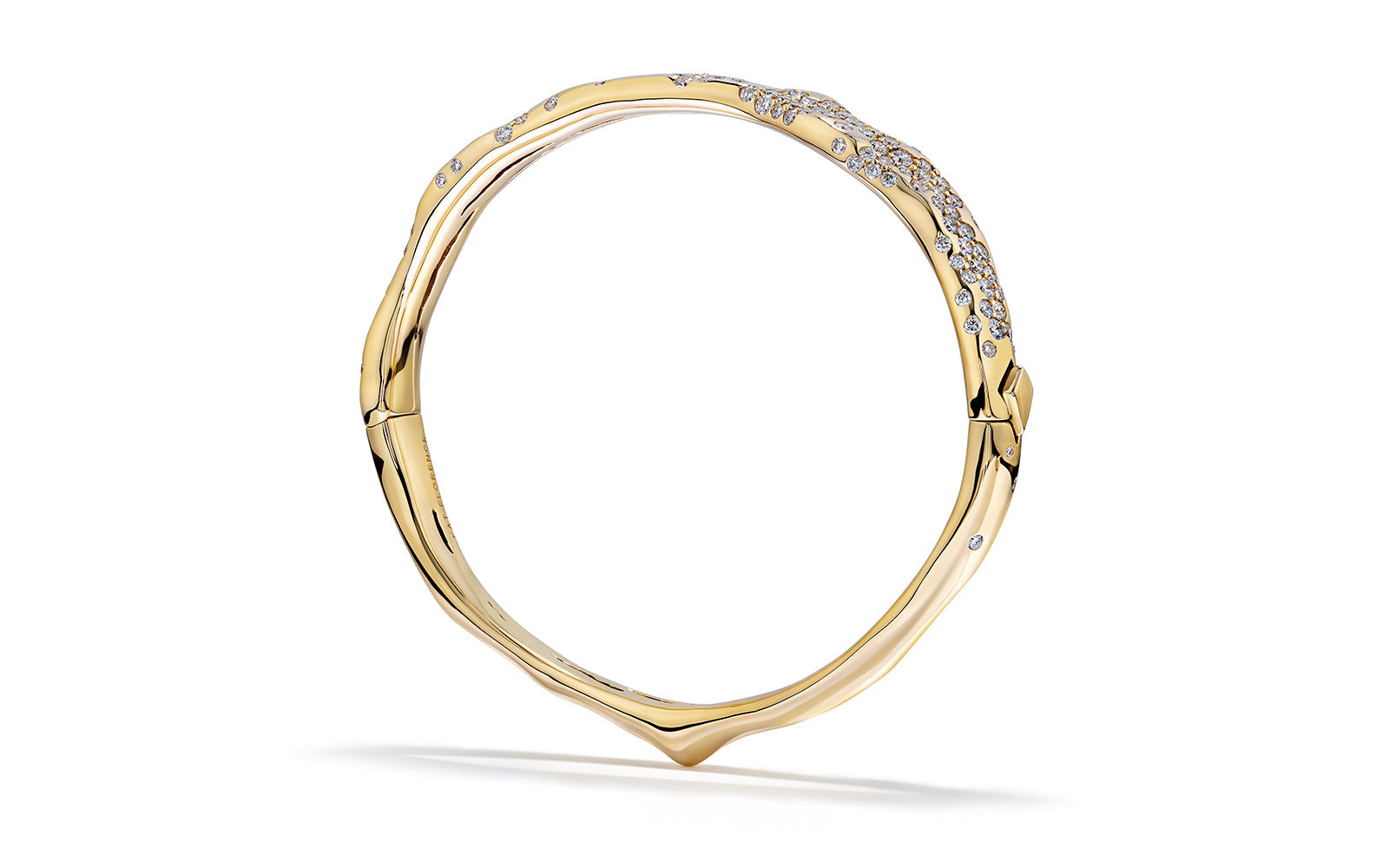 2.50ct D Flawless Diamanten Armreif eingefasst in 18 Karat Gelbgold