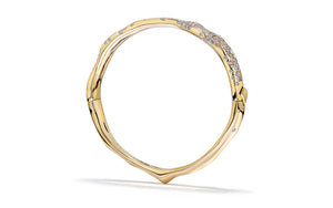 2.50ct D Flawless Diamanten Armreif eingefasst in 18 Karat Gelbgold