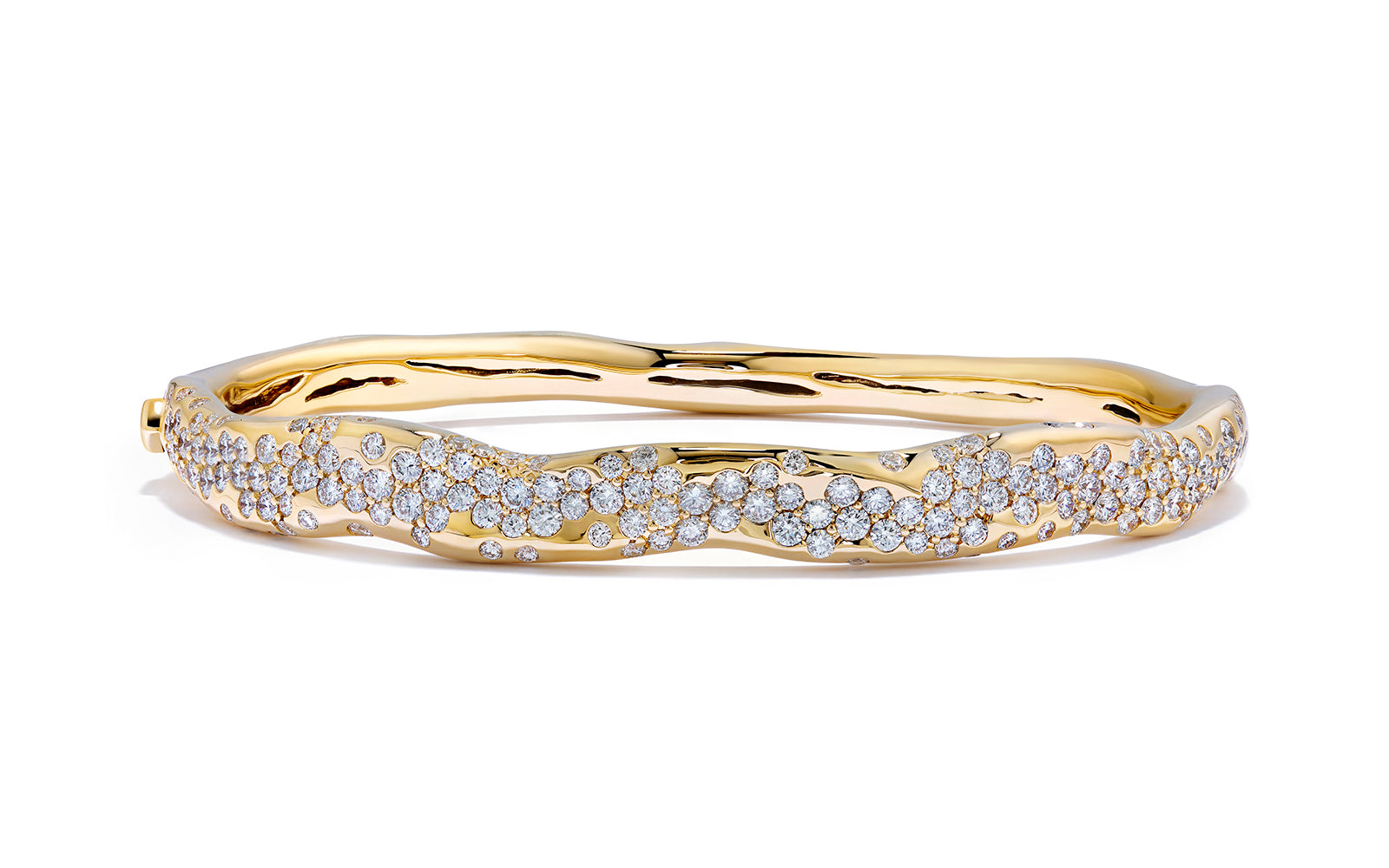 Galaxy 2.58ct D Flawless Diamanten Armreif eingefasst in 18 Karat Gelbgold
