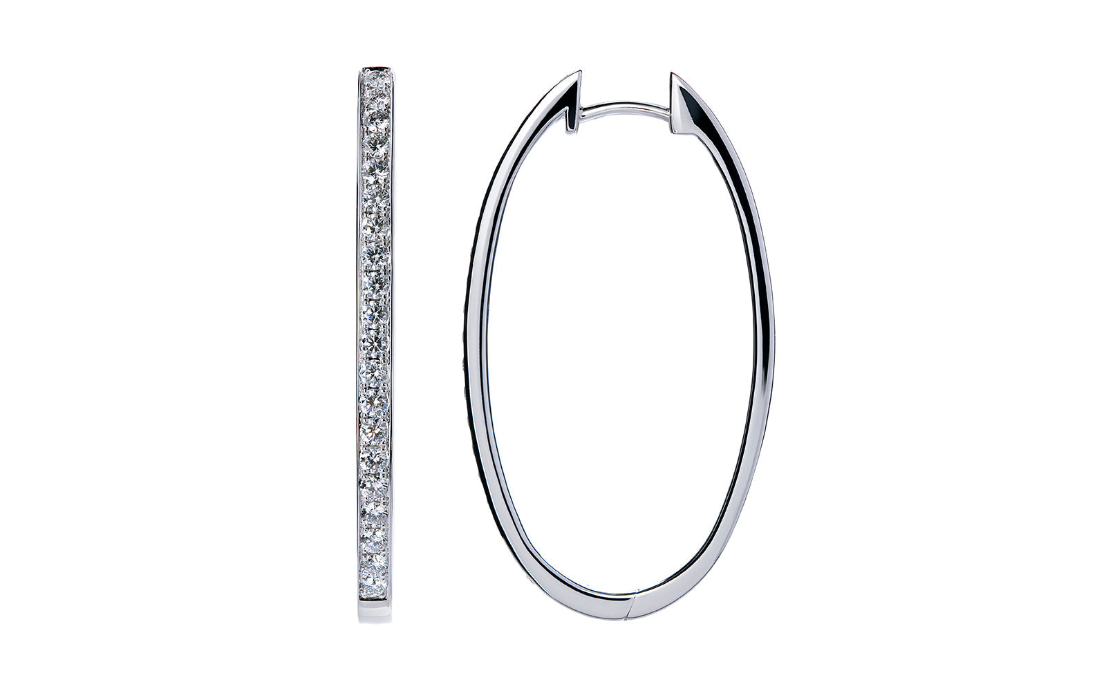 0.80ct D Flawless Diamanten Ohrringe eingefasst in 18 Karat Weissgold
