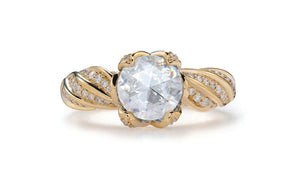 Kat Florence anitiker Diamant Ring mit D Flawless Diamanten, eingefasst in 18 Karat Gelbgold