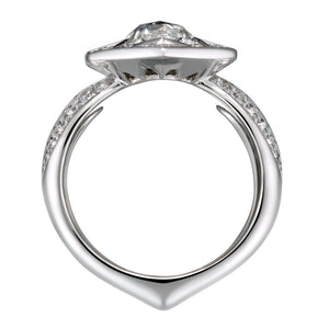 Kat Florence anitiker Diamant Ring mit D Flawless Diamanten, eingefasst in Platin