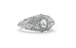 Kat Florence anitiker Diamant Ring mit D Flawless Diamanten, eingefasst in Platin