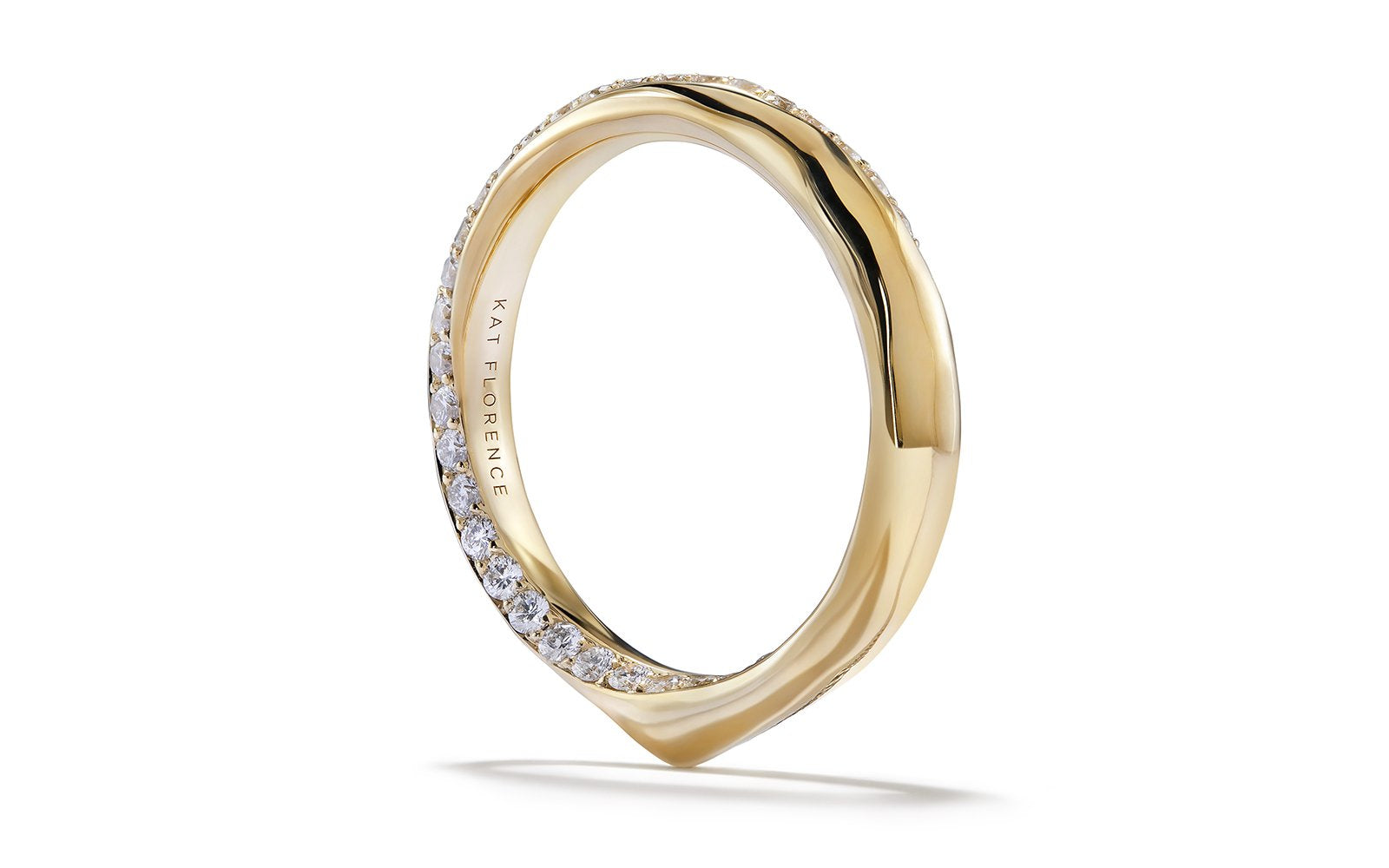 0.44ct D Flawless Diamanten Ring eingefasst in 18 Karat Gelbgold