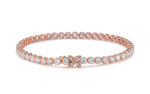 5.03ct D Flawless Diamanten Armband eingefasst in 18 Karat Rosegold