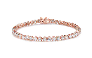 5.03ct D Flawless Diamanten Armband eingefasst in 18 Karat Rosegold