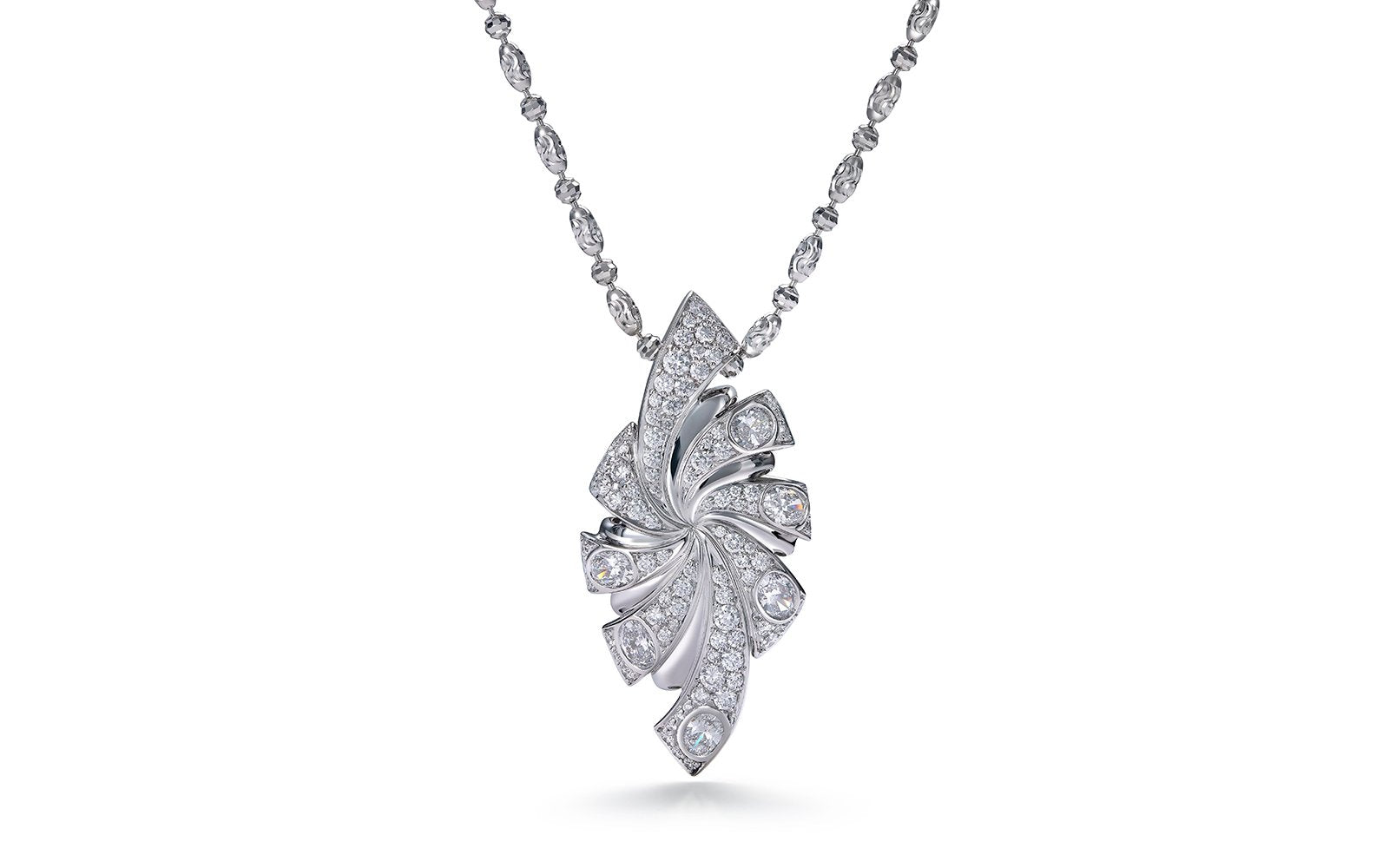 2ct D Flawless Diamanten Halskette, eingefasst in 18 Karat Weissgold