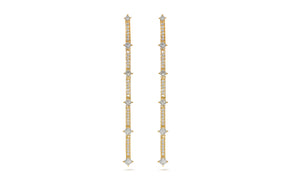 1.66ct D Flawless Diamanten Ohrringe eingefasst in 18 Karat Gelbgold