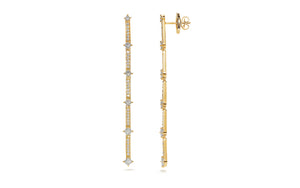 1.66ct D Flawless Diamanten Ohrringe eingefasst in 18 Karat Gelbgold