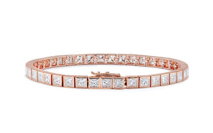 6.70ct D Flawless Diamanten Armband eingefasst in 18 Karat Rosegold