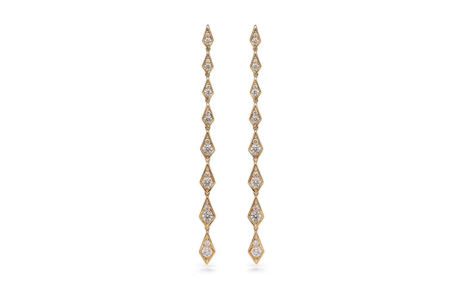 1.28ct D Flawless Diamanten Ohrringe eingefasst in 18 Karat Gelbgold