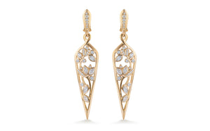 1.84ct D Flawless Diamanten Ohrringe eingefasst in 18 Karat Gelbgold