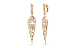 1.84ct D Flawless Diamanten Ohrringe eingefasst in 18 Karat Gelbgold