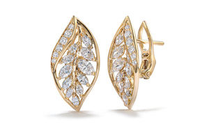 1.40ct D Flawless Diamanten Ohrringe eingefasst in 18 Karat Gelbgold