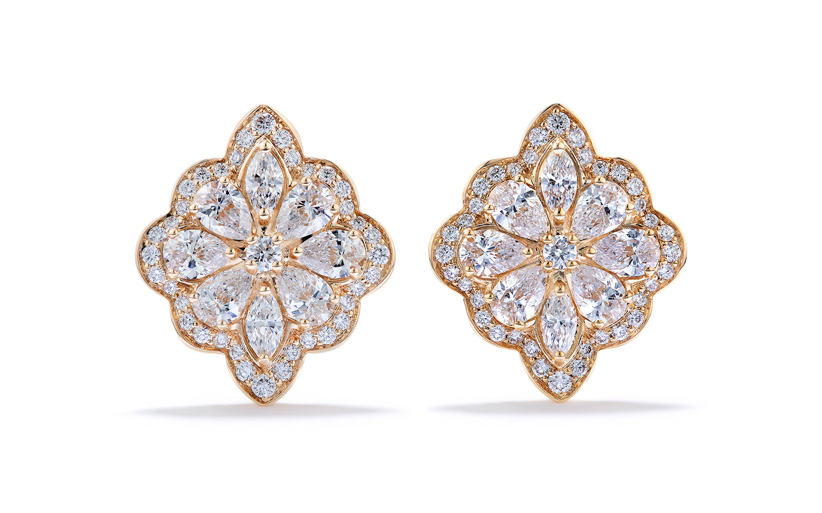 1.44ct D Flawless Diamanten Ohrringe eingefasst in 18 Karat Gelbgold