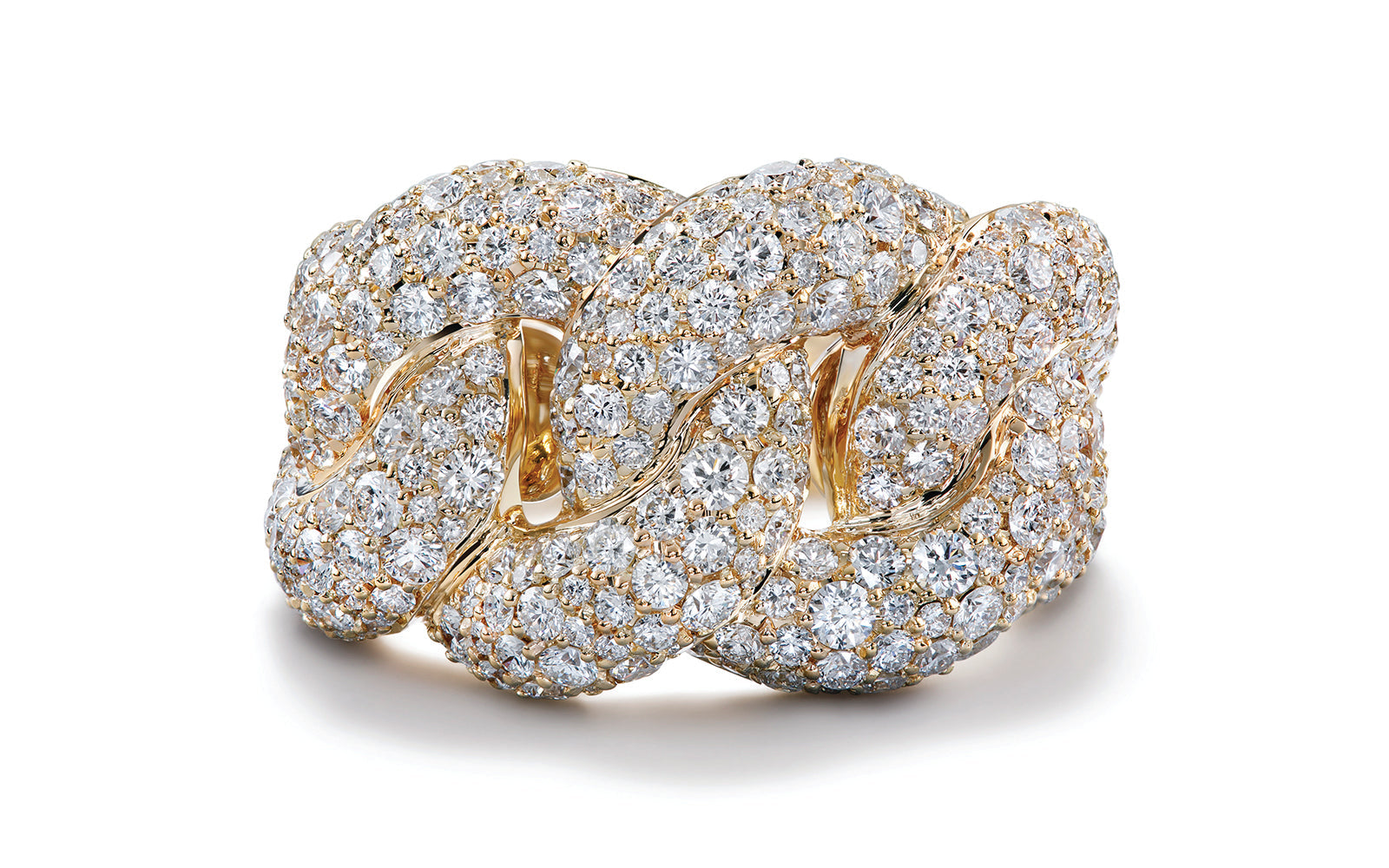 Kat Florence D Flawless Diamanten Ring eingefasst in 18 Karat Gelbgold