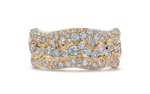 2.90ct D Flawless Diamanten Ring eingefasst in 18 Karat Gelbgold