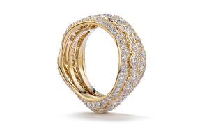 2.90ct D Flawless Diamanten Ring eingefasst in 18 Karat Gelbgold