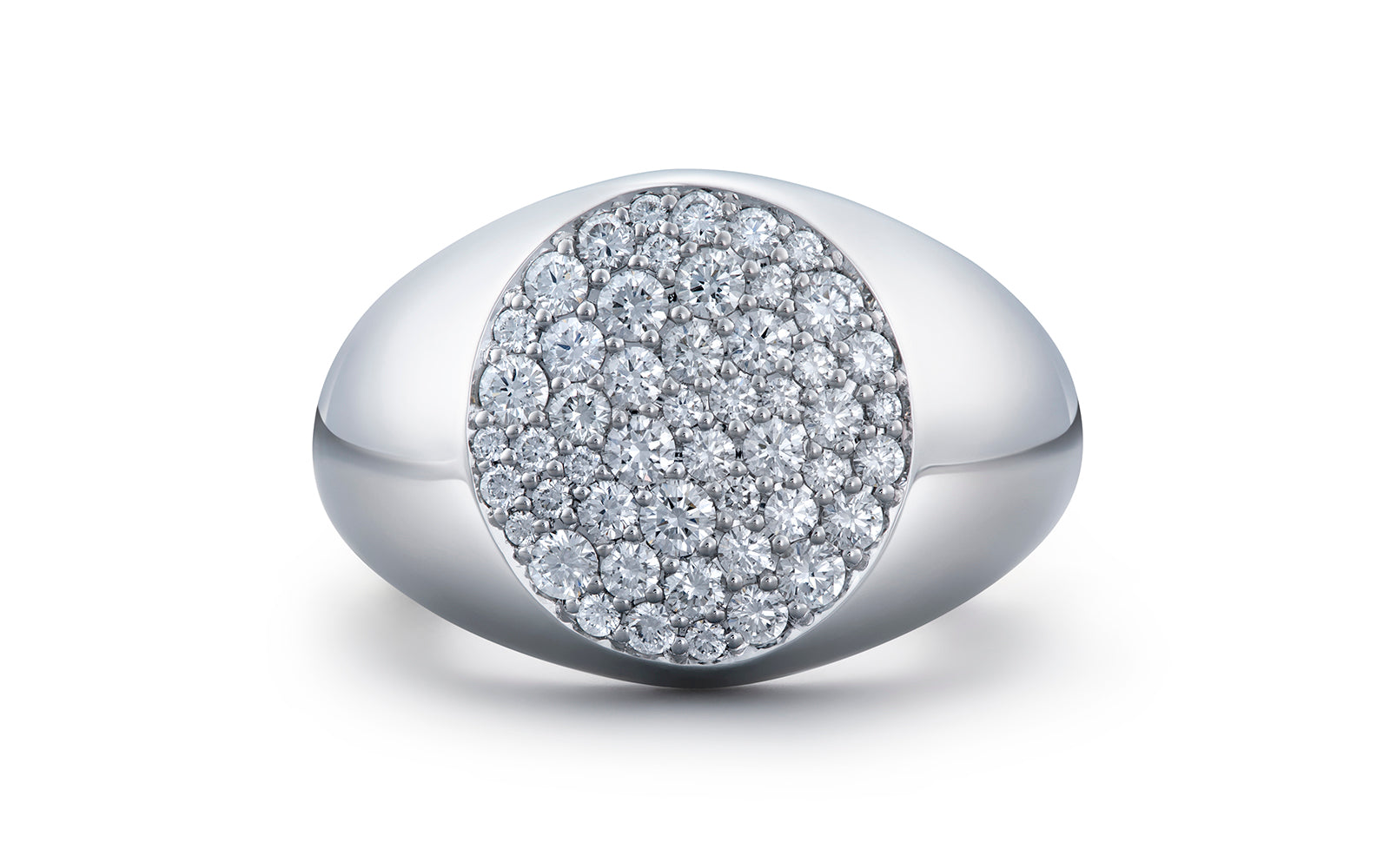 Full Moon Pinky 0.67ct D Flawless Diamanten Ring eingefasst in Platin