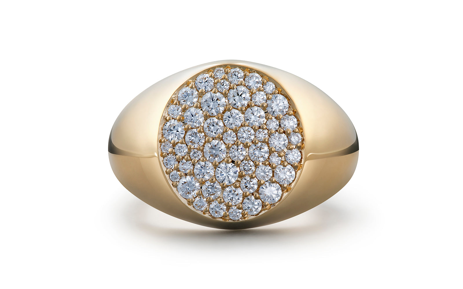 Full Moon Pinky 0.67ct D Flawless Diamanten Ring eingefasst in 18 Karat Gelbgold