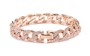 2.57ct D Flawless Diamanten Armband, eingefasst in 18 Karat Rosegold